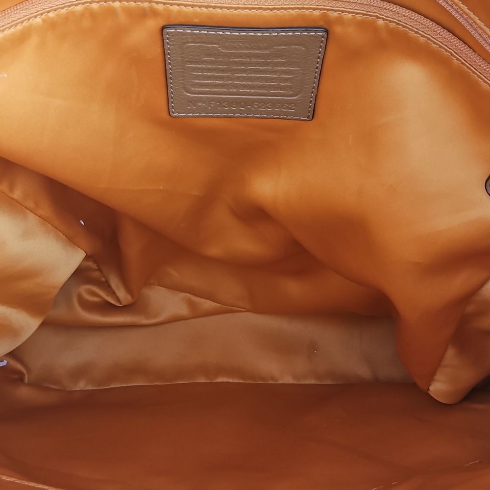Coach F23662 Leather Tote - Tan - Picture 5 of 8